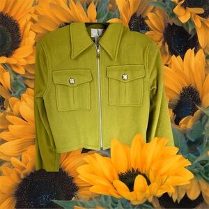 Timothy Daniels Green Utility Wool Jacket Size Small